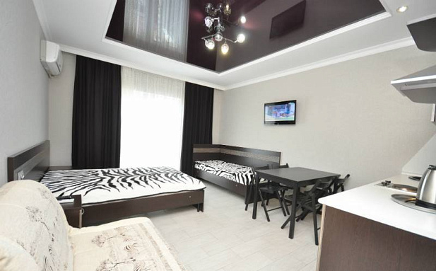 Однокомнатные апартаменты с кухней и балконом